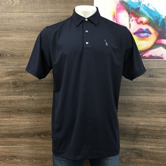 FootJoy Golf Polo Shirt Performance Stretch Moisture Wicking Navy Blue L‎ - Picture 1 of 8